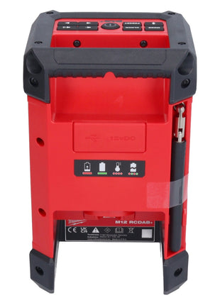 Milwaukee M12 RCDAB+-0 Radio à batterie DAB+ 12 V (4933472114) Solo - sans batterie, sans chargeur