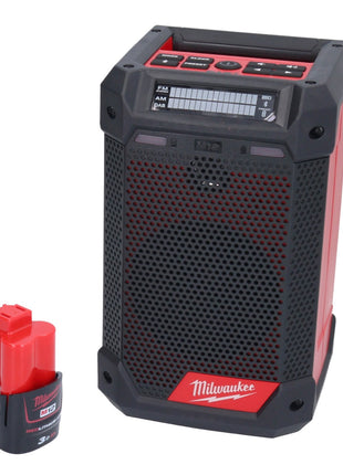 Milwaukee M12 RCDAB+-301 Radio à batterie DAB+ 12 V + 1x batterie 3,0 Ah - sans chargeur