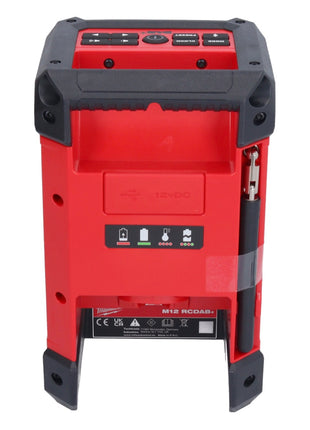 Milwaukee M12 RCDAB+-402 radio à batterie DAB+ 12 V + 2x batteries 4,0 Ah + chargeur