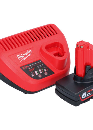 Milwaukee M12 RCDAB+-601 radio batería DAB+ 12 V + 1x batería 6,0 Ah + cargador