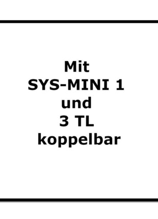 Festool T-LOC SYS MINI 1 TL TRA MINI Systainer 4 Stk. ( 4x 203813 ) Kleinteile Koffer transparenter Deckel koppelbar mit SYS-MINI 1 und 3 TL - Toolbrothers