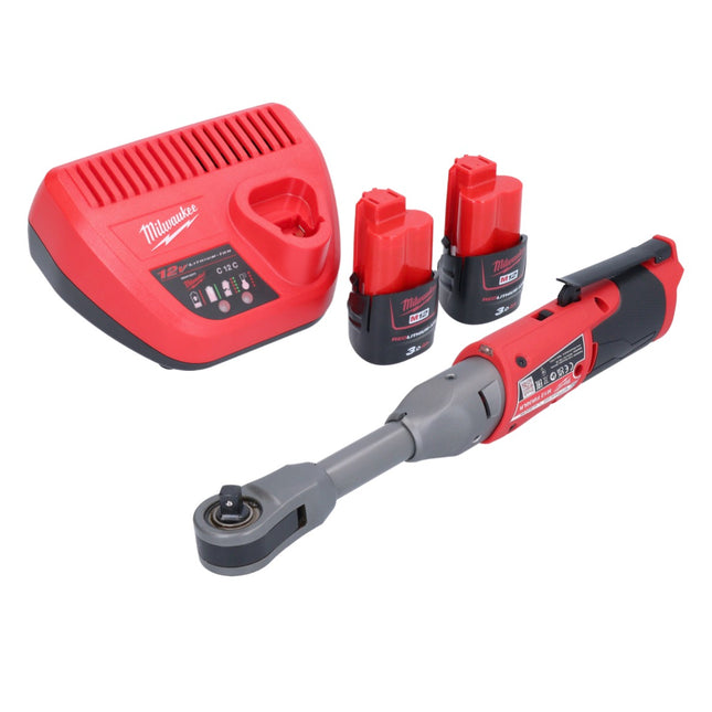 Milwaukee M12 FIR38LR-302 Akku Ratsche lang 12 V 75 Nm 3/8" + 2x Akku 3,0 Ah + Ladegerät