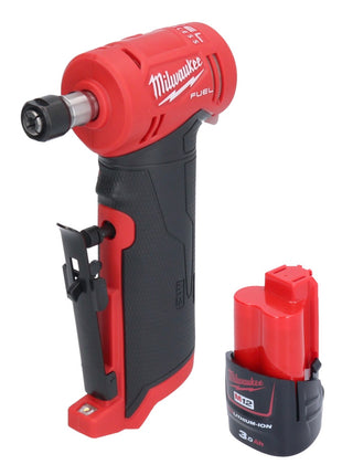 Amoladora recta Milwaukee M12 FDGA-301 angular 12 V 6 / 8 mm sin escobillas + 1x batería 3,0 Ah - sin cargador