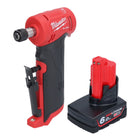 Meuleuse droite Milwaukee M12 FDGA-601 coudée 12 V 6 / 8 mm sans balais + 1x batterie 6,0 Ah - sans chargeur