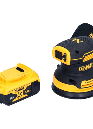 DeWalt DCW 210 N Akku Exzenterschleifer 18 V 125 mm Brushless + 1x Akku 5,0 Ah - ohne Ladegerät - Toolbrothers