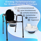 80 Toiletteneinlagen mit Superabsorbierenden Unterlagen, 4 Rollen, 20 Stück pro Rolle, Einlage 59 x 38 cm, mit Kordelzug, in weiß, blau 2er Set - Toolbrothers