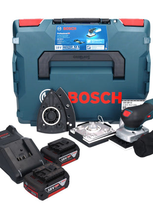 Bosch GSS 18V-13 Akku Schwingschleifer 18 V + 2x Akku 5,0 Ah + Ladegerät + L-BOXX