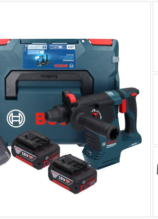 Bosch GBH 18V-24 C Professional Akku Bohrhammer 18 V 2,4 J Brushless SDS plus + 2x Akku 5,0 Ah + Ladegerät + L-BOXX - Toolbrothers