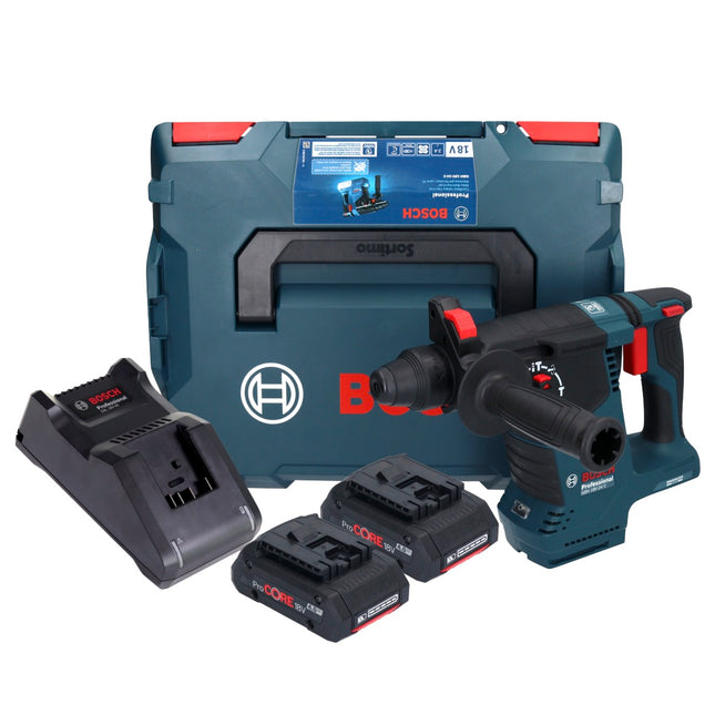 Bosch GBH 18V-24 C Professional Akku Bohrhammer 18 V 2,4 J Brushless SDS plus + 2x ProCORE Akku 4,0 Ah + Ladegerät + L-BOXX - Toolbrothers