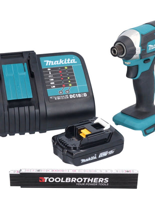 Mètre pliant Toolbrothers + Clé à chocs sans fil DTD 152 SY1 18 V 165 Nm 1/4" + 1x batterie 1,5 Ah + chargeur