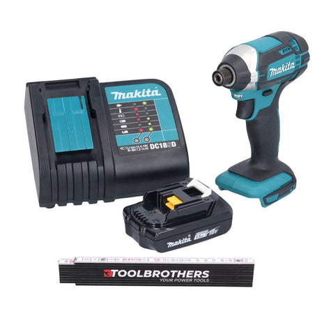 Mètre pliant Toolbrothers + Clé à chocs sans fil DTD 152 SY1 18 V 165 Nm 1/4" + 1x batterie 1,5 Ah + chargeur