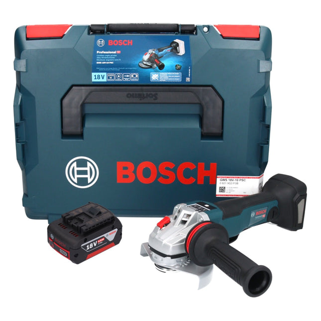 Bosch GWS 18V-10 PSC Professional Akku Winkelschleifer 18 V 125 mm Brushless + 1x Akku 5,0 Ah + L-Boxx - ohne Ladegerät - Toolbrothers