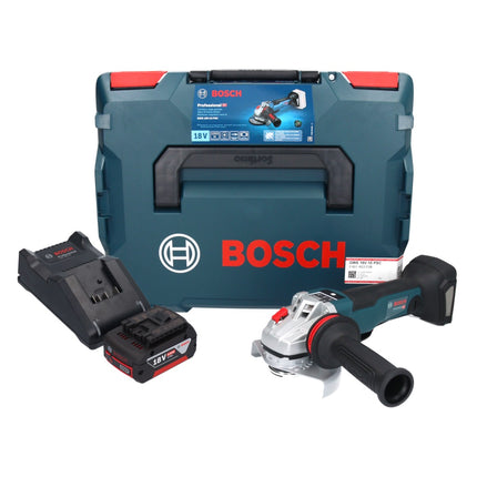 Bosch GWS 18V-10 PSC Professional Akku Winkelschleifer 18 V 125 mm Brushless + 1x Akku 5,0 Ah + Ladegerät + L-Boxx - Toolbrothers