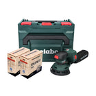 Metabo SXA 18 LTX 125 BL ponceuse excentrique sur batterie 18 V 125 mm (600146840) sans balais + 2x kit d'abrasifs secteur Toolbrothers SPIDER + metaBOX - sans batterie, sans chargeur