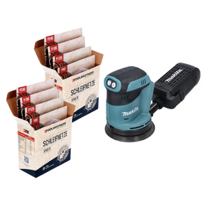 DBO 180 Z Akku Exzenterschleifer 18 V 125 mm + 2x Toolbrothers SPIDER Netzschleifmittel Set - ohne Akku, ohne Ladegerät, Ideal für Heimwerker, Schleifen, fest montierte Staubbox