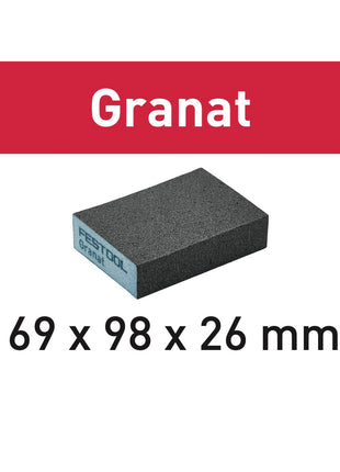 Festool Schleifblock Granat 69 x 98 x 26 mm 36 GR/6 Körnung 36 6 Stk. ( 201080 ) - Toolbrothers