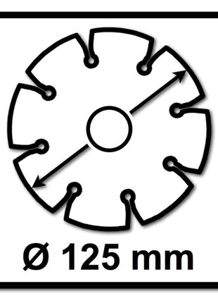 Bosch Standard for Universal Diamanttrennscheibe 125 x 22,23 mm ( 2608615059 ) für Beton, Stahl-Beton, Back-, Kalk- und Sand-Stein