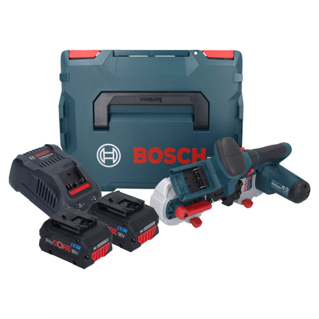 Bosch GCB 18V-63 Professional sierra de cinta a batería 18 V 63,5 mm + 2x batería ProCORE 8,0 Ah + cargador + L-Boxx