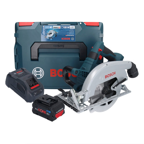 Bosch GKS 18V-70 L Scie circulaire sans fil 18 V Brushless 190 mm BITURBO + 1x batterie ProCORE 8,0 Ah + chargeur + L-Boxx