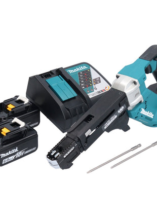 Makita DFR 551 RG Akku Magazinschrauber 18 V 25 - 55 mm Brushless + 2x Akku 6,0 Ah + Ladegerät - Toolbrothers