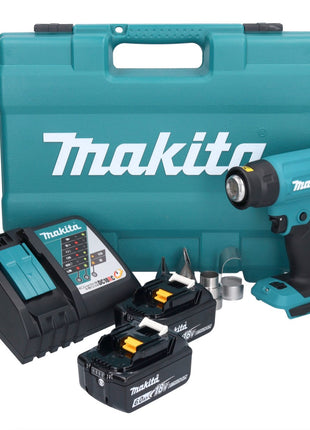 Makita DHG 181 RGK Akku Heißluftgebläse 18 V 150 - 550°C + 2x Akku 6,0 Ah + Ladegerät + Koffer - Toolbrothers