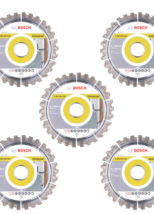 Bosch Diamant Trennscheibe Set 5x Best for Universal 125 x 22,23 mm ( 5x 2608603630 ) - Toolbrothers