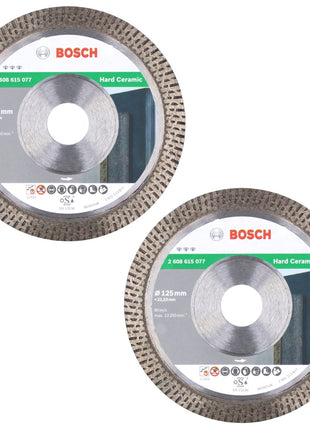 Bosch Diamant Trennscheibe Set 2x Best for Hard Ceramic 125 mm x 22,23 ( 2x 2608615077 ) - Toolbrothers