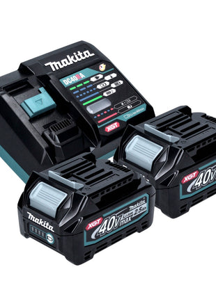 Makita ML003GD201 Projecteur de chantier LED à batterie 18 V / 40 V max 1100 lm + 2x batteries 2,5 Ah + chargeur