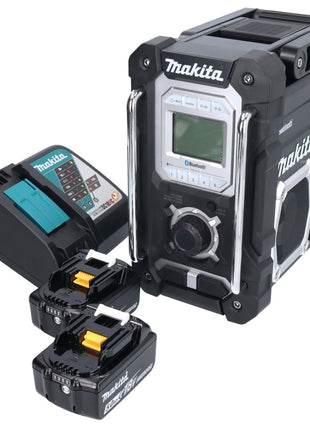 Makita DMR 108 RT Radio à batterie 10,8 V - 18 V Bluetooth IP64 + 2x batteries 5,0 Ah + chargeur