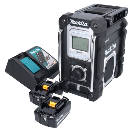 Makita DMR 108 RG radio batería 10,8 V - 18 V Bluetooth IP64 + 2x baterías 6,0 Ah + cargador