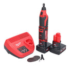 Outil rotatif à batterie Milwaukee C12 RT-402 12 V + 2x batteries 4,0 Ah + chargeur