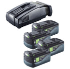 Festool Energie Set 4x BP 18 Li 5,0 ASI EU Akkupack 18 V 5,0 Ah ( 4x 577660 ) + SCA 16 Schnellladegerät 10,8 V - 18 V ( 576953 ) - Toolbrothers