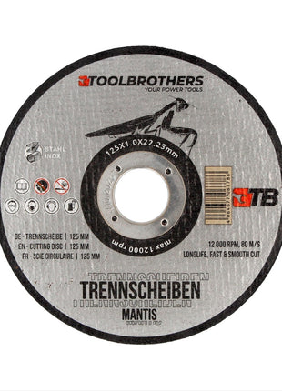 Makita GA 016 GZ Akku Winkelschleifer 40 V max. 125 mm Brushless  XGT Solo + Toolbrothers MANTIS Trennscheiben- Set - ohne Akku, ohne Ladegerät - Toolbrothers