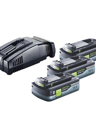 Festool Energie Set 3x BP 18 Li 4,0 Ah HPC-ASI Akkupack 18V 4,0 Ah HighPower ( 3x 205034 ) + SCA 16 Schnellladegerät 10,8 V - 18 V ( 576953 ) + Systainer - Toolbrothers