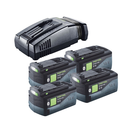 Festool Energie Set 4x BP 18 Li 5,0 ASI EU Akkupack 18 V 5,0 Ah ( 4x 577660 ) + SCA 16 Schnellladegerät 10,8 V - 18 V ( 576953 ) + Systainer - Toolbrothers