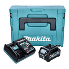 Makita Power Source Kit 1x BL 4025 Akku 40 V max. 2,5 Ah XGT + DC 40 RA Ladegerät + Makpac