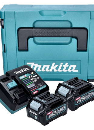 Makita Power Source Kit ( 191J81-6 ) 2x BL 4025 Akku 40 V max. 2,5 Ah XGT + DC 40 RA Ladegerät + Makpac