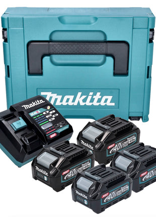 Kit de fuente de alimentación Makita 2x batería BL 4020 40 V máx. 2,0 Ah XGT + 2x batería BL 4040 40 V máx. 4,0 Ah XGT + cargador DC 40 RA + Makpac