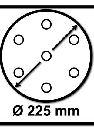 Festool STF D225/128 P80 GR/25 Schleifscheibe P80 225 mm 50 Stk. ( 2x 205655 ) für Langhalsschleifer PLANEX LHS 2 225 EQ(I), PLANEX 225 EQ, PLANEX LHS-E 225 easy - Toolbrothers