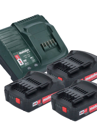 Metabo Basic Set 3x Li-Power Akkupack 18 V 2,0 Ah ( 3x 625596000 ) + SC 30 Ladegerät 12 - 18 V ( 316067840 ) - Toolbrothers