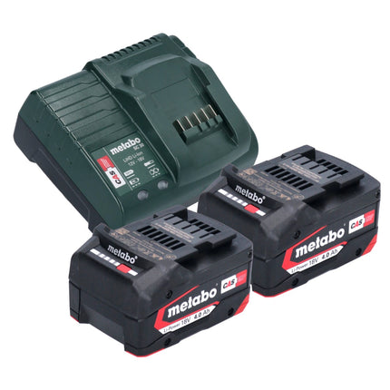 Metabo Basic Set 2x Li-Power Akkupack 18 V 4,0 Ah + Metabo SC 30 Ladegerät 12 - 18 V