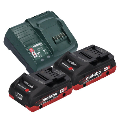 Metabo Basic Set 2x LiHD Akkupack 18 V 4,0 Ah ( 2x 625367000 ) + Metabo SC 30 Ladegerät 12 - 18 V ( 316067840 ) - Toolbrothers