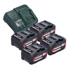 Zestaw Metabo Basic Set 4x akumulator Li-Power 18 V 4,0 Ah + ładowarka Metabo SC 30 12 - 18 V