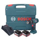 Bosch GSB 18V-21 Akku Schlagbohrschrauber 18 V 55 Nm + 2x Akku 3,0 Ah + Ladegerät + L-Case