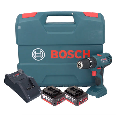 Perceuse à percussion sans fil Bosch GSB 18V-21 18 V 55 Nm + 2x batteries 3,0 Ah + chargeur + mallette en L