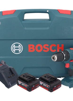 Taladro percutor inalámbrico Bosch GSB 18V-21 18 V 55 Nm + 2x baterías 5,0 Ah + cargador + maletín L