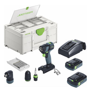Festool TXS 18 C 3,0-Set Akku Bohrschrauber 18 V 40 Nm Brushless ( 576896 ) + 2x Akku 3,0 Ah + Ladegerät + Systainer