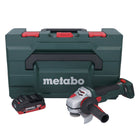 Metabo WB 18 LTX BL 15-125 Quick Akku Winkelschleifer 18 V 125 mm Brushless + 1x Akku 4,0 Ah + metaBOX - ohne Ladegerät