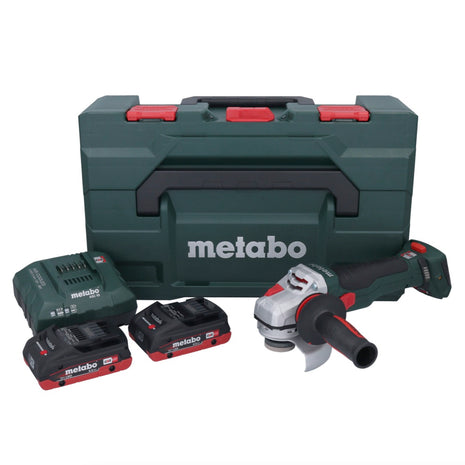 Metabo WB 18 LTX BL 15-125 Quick akumulatorowa szlifierka kątowa 18 V 125 mm bezszczotkowa + 2x akumulator 4,0 Ah + ładowarka + metaBOX