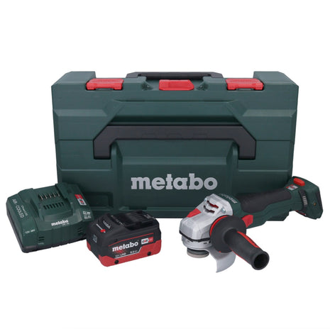 Metabo WB 18 LTX BL 15-125 Quick akumulatorowa szlifierka kątowa 18 V 125 mm bezszczotkowa + 1x akumulator 8,0 Ah + ładowarka + metaBOX